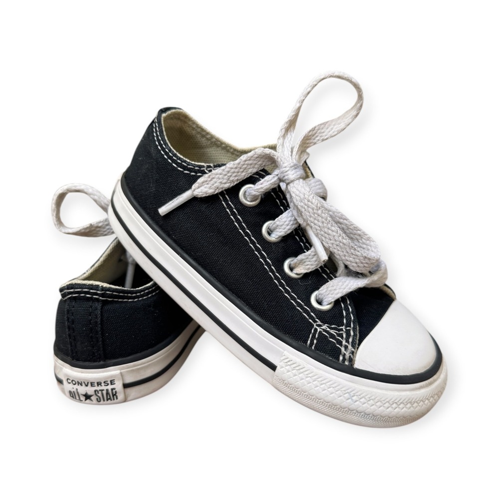 Converse Chuck Taylor All Star Low Top Black/White Toddler Sneakers Size 6
